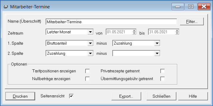 Bericht Mitarbeiter Termine